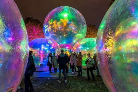 The 10th Essen Light Festival, in the city centre, second largest light art festival in Germany,