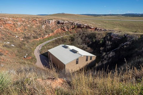 Beulah, Wyoming - The Vore Buffalo Jump, a sinkhole used by Plains Indians as a trap for bison from