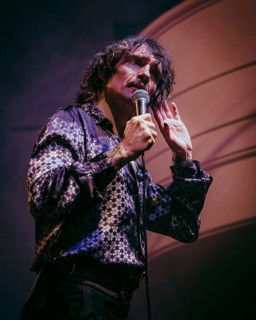 Singer Justin Hawkins from The Darkness live on Dreams On Toast Tour at Metropol Berlin on 10