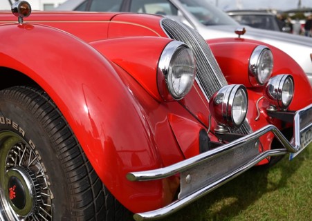 The very rare luxury sports car, vintage car, sports car, SCEPTRE 6.6S, at a classic car meeting in