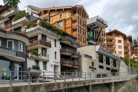 Apartment blocks, Arosa, Graubünden, Switzerland