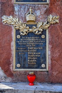 Memorial plaque at the German military cemetery at Waterberg, Otjozondjupa region, Namibia