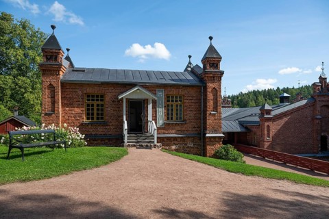 Brick building, former paper mill for the production of groundwood pulp board, UNESCO World