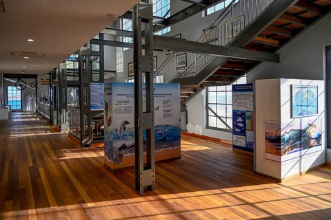 Exhibition room of the Namibia Maritime Museum, Africa's largest maritime museum, Old Power