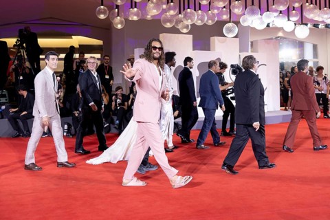 Venice, Italy - 3 September 2025: Jason Momoa, Louis Cancelmi, Oscar Isaac, Franco Nero and Duke