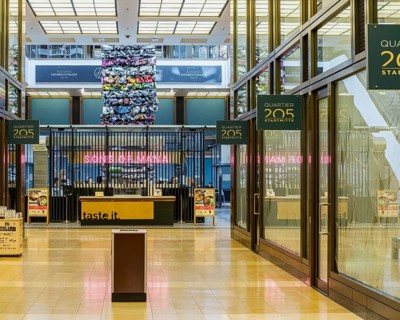 Interior design commercial property, partially vacant Shopping Quartier 205 in Friedrichstrasse and