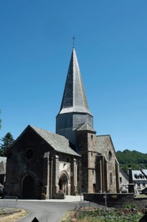 Compains, Saint Georges church, Auvergne Volcanoes Regional Park, Cezallier region, Puy de Dome,
