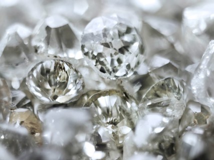 Many valuable diamonds, some rough, some cut, for further processing for the jewellery industry