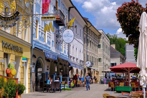 Town square, main square, Gmünd, Lieser Valley, Carinthia, Austria