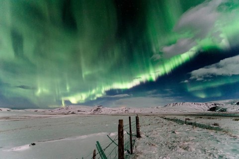 Northern Lights, Close to Vik, Ring Road, Mountains, Frost, Winter, Cold, Snow, Night, Iceland*