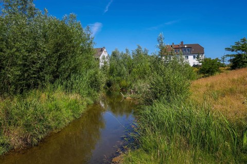 Recklinghausen, North Rhine-Westphalia, Germany - Renaturalised Hellbach, renaturalised
