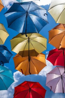 Coloured umbrellas, Interlaken, Bern, Switzerland