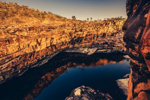 Bell Gorge, The Kimberleys, waterfall, sunrise in the outback, Australia
