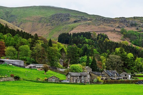 Farms in Lake District National Park, Cumbria, England, United Kingdom