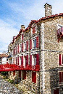 Beach and seaside in Saint-Jean-de-Luz, Nouvelle-Aquitaine, Pyrenees-Atlantiques, France