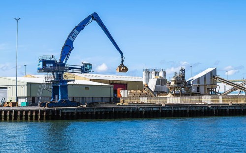Port Docks in Poole, Dorset, England, United Kingdom