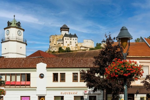 City tower and historic city centre, Capital of Culture 2026, Trencín, Slovakia