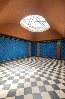 Renovated prayer room of the Jewish community in the Neolog Synagogue converted into a cultural