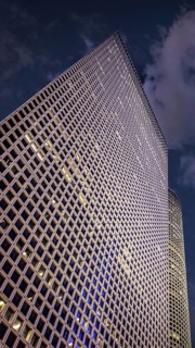Israel, Tel Aviv financial business district skyline with shopping malls and high tech offices