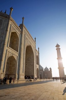 Taj Mahal or Taj Mahal in the morning light, mausoleum, Agra, Uttar Pradesh, India