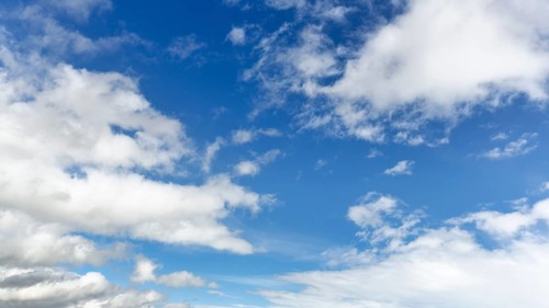 Cumulus in the blue sky, Husafell, Langjökull, Iceland
