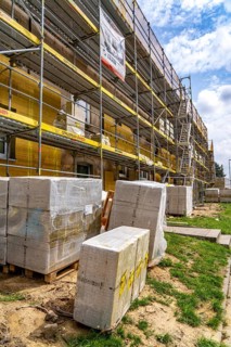 Energy refurbishment of an older residential building, thermal insulation with mineral wool