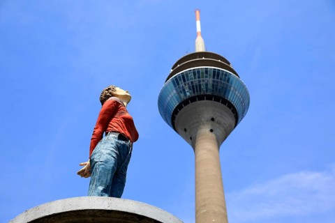 The figure Marlis by Christoph Pöggeler from 2001 (permanent work of art in public space), in the