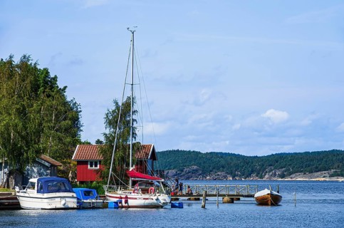 Maritime living and harbour ambience in the village of Henan on Orust, Bohuslän, Västra Götalands