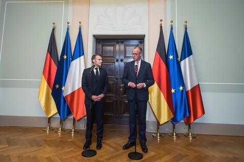 Friedrich Merz (CDU, Federal Chancellor) and Emmanuel Macron (President of the French Republic) at