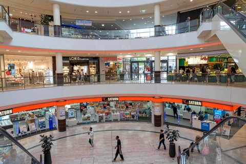 Rathaus-Galerie shopping centre, in the city centre of Leverkusen, modern, new shopping centre from