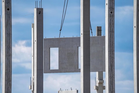 Construction of a new logistics hall on the Mercatroinsel, Hall 2, next to an existing hall, approx
