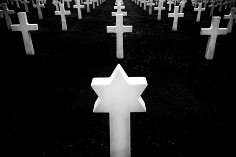 Jewish grave, gravestones, war graves, soldiers' graves, military cemetery, Normandy American