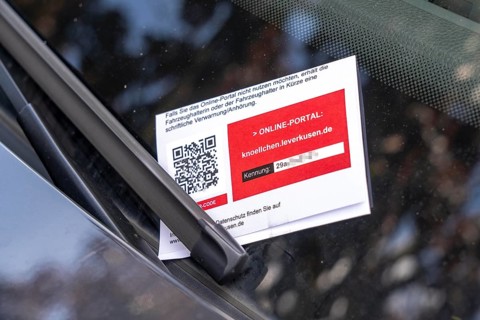 Parking ticket on a car, wrongly parked, resident parking, without parking ticket, parking