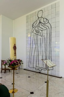 Interior view of the chapel, Chapelle du Rosaire de Vence, Chapelle Matisse, artist Henri Matisse,
