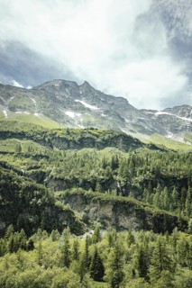 View of the Hoher Sonnblick, Rauris, Pinzgau, Salzburg, Austria
