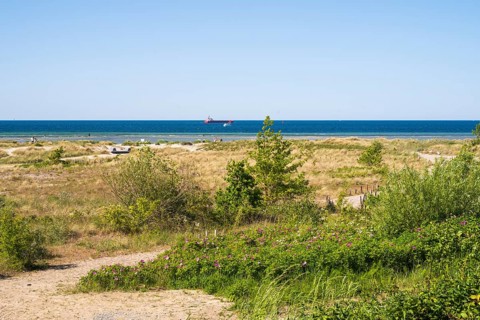 Nature experience area dune landscape, beach, coast, Laboe, Baltic seaside resort, fjord, Baltic