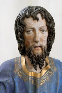 Figure of Christ, detail of the palm donkey, around 1490, St John's parish church, Biberacher Str.
