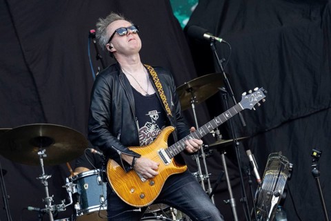 Simon McBride, guitarist, singer, producer, Northern Ireland, open air at the Citadel Music