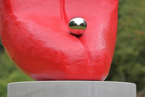 Sculpture Slip of the Tongue by Alexandra Bircken 2020, Blickachsen 14, modern art, tongue, tongue
