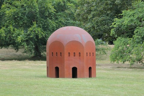 Sculpture Nuclear Temple by Thomas Schütte 2012, Blickachsen 14, modern art, nuclear temple,