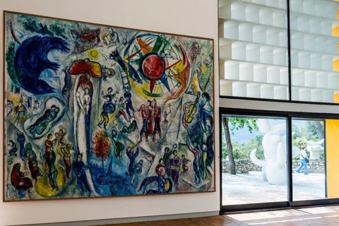 Museum, Fondation Maeght, artist Marc Chagall, St. Paul de Vence, Provence Alpes Côte d'Azur, South