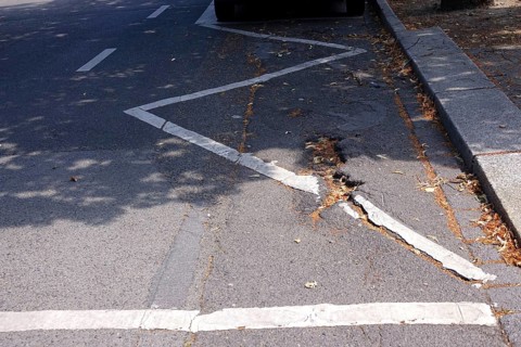 Symbolic image for the need to renovate infrastructure, asphalt, Germany