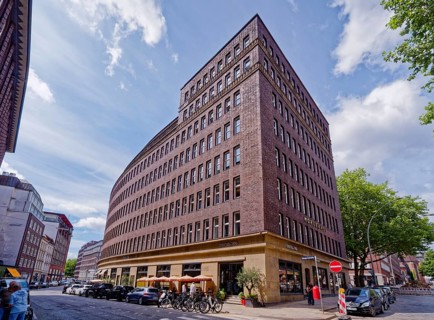 The Mohlenhof is one of the Kontorhaus office buildings that were built in Hamburg's city centre at