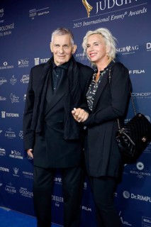 Heinz Hönig and his woman Annika Kärsten-Hoenig at the Cocktail Prolongé for the Semi-Final Round