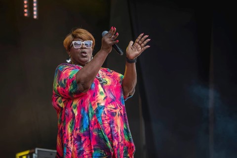 Dorrey Lyles, singer of the Weather Girls at the Berliner Rundfunk 91.4 Open Air in the Berlin