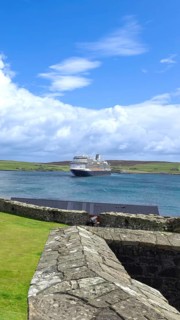 Lerwick, a coastal city in Shetland Scotland British Islands in England with scenic medieval houses