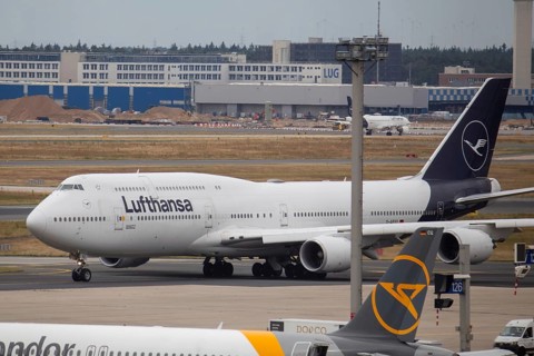 Lufthansa Boeing 747-8 at Frankfurt Airport