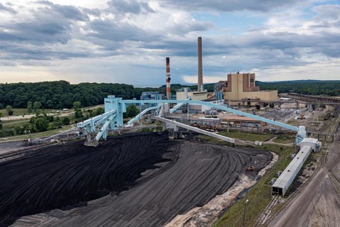 West Olive, Michigan - The J.H. Campbell coal-fired power plant. Consumers Energy had planned to