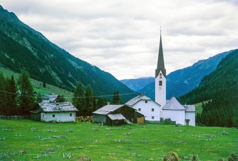 Village church of Sankt Sigmund im Sellrain, Sellrain, district of Innsbruck-Land, Tyrol, Austria,