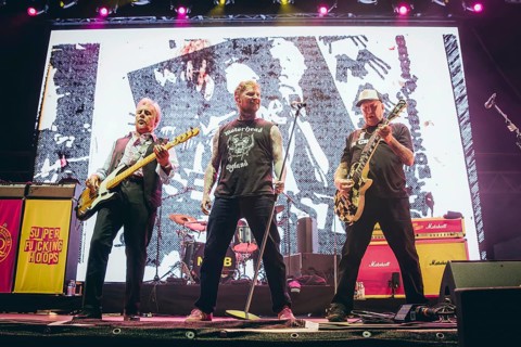 Steve Jones (guitarist), Frank Carter (singer) and Glen Matlock (bassist) from the Sex Pistols ft.